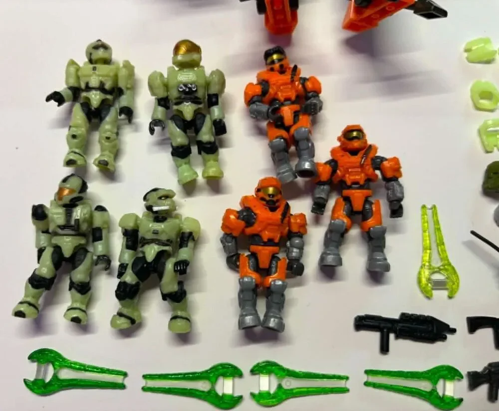Halo Mega Bloks Construx Outpost Patrol 97515 Cyclops Spartan Figures Extras